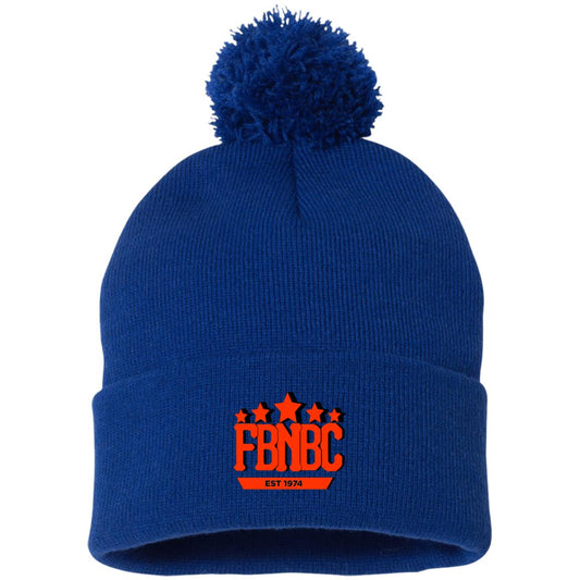 neon-orange fbnbc SP15 Pom Pom Knit Cap