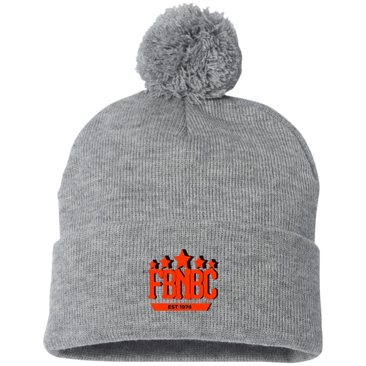 neon-orange fbnbc SP15 Pom Pom Knit Cap