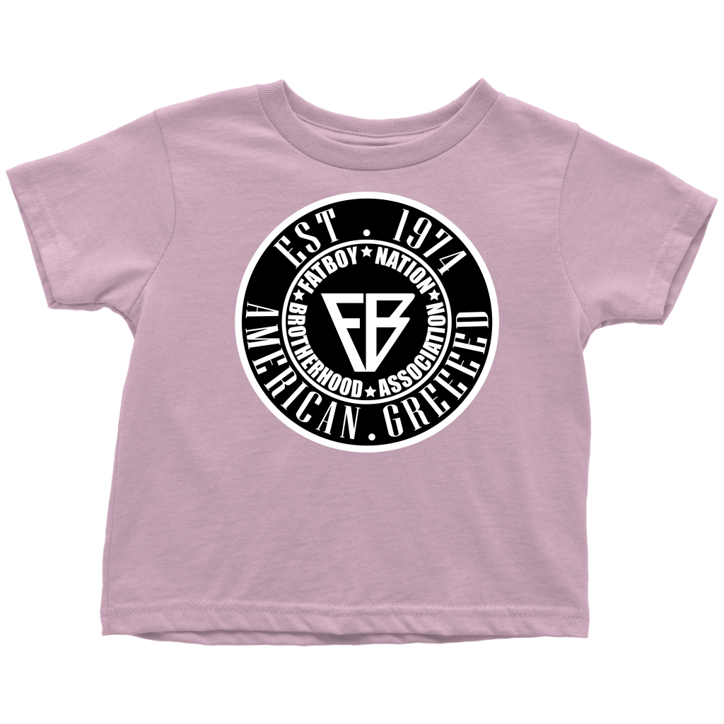 Toddler FBN Black & White American Greed  (T-Shirt)