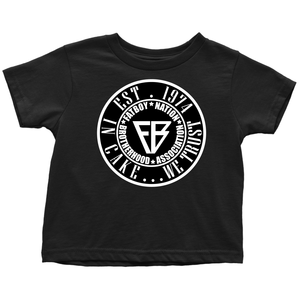 Toddler FBN; Black & White ~ In Cake......We Trust~(T-Shirt)