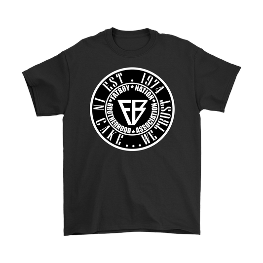 Black & White "In Cake we Trust" Official Fat Boy Nation (T-Shirt)