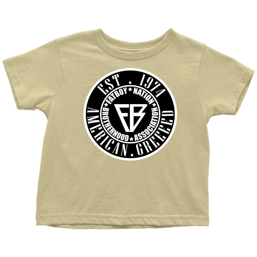 Toddler FBN Black & White American Greed  (T-Shirt)