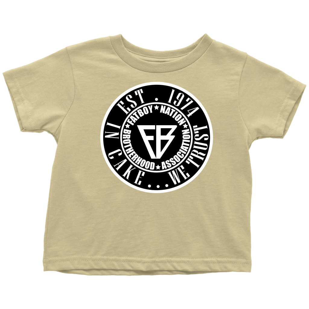 Toddler FBN; Black & White ~ In Cake......We Trust~(T-Shirt)