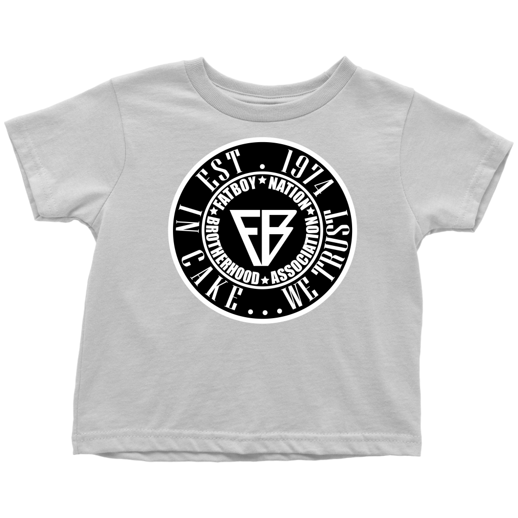 Toddler FBN; Black & White ~ In Cake......We Trust~(T-Shirt)