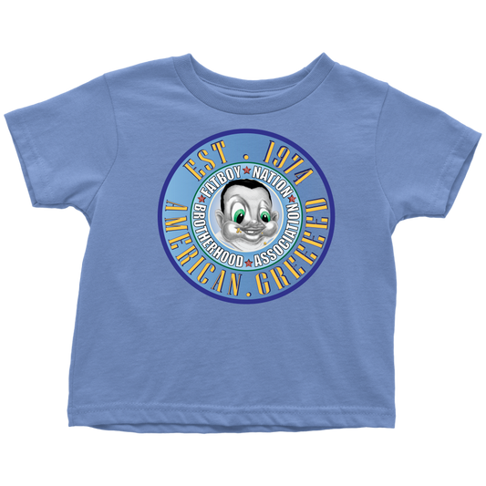 Toddler FBN; Blue American Greed (T-Shirt)